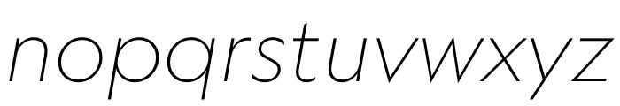 Geograph Thin Italic Font LOWERCASE