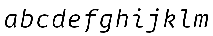 Gintronic Light Italic Font LOWERCASE