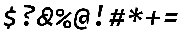 Gintronic Medium Italic Font OTHER CHARS