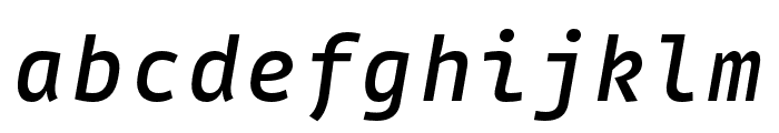 Gintronic Medium Italic Font LOWERCASE
