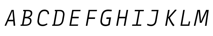 Gintronic Thin Italic Font UPPERCASE