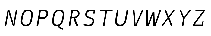 Gintronic Thin Italic Font UPPERCASE