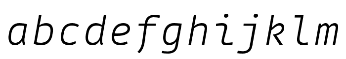 Gintronic Thin Italic Font LOWERCASE