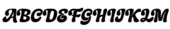 Gladolia   Italic Font UPPERCASE