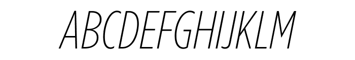 Gotham Condensed Extra Light Italic Font UPPERCASE