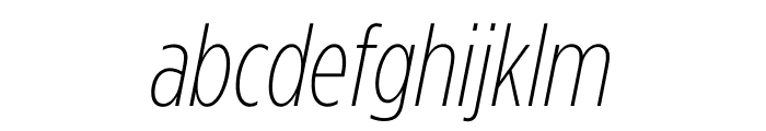 Gotham Condensed Extra Light Italic Font LOWERCASE