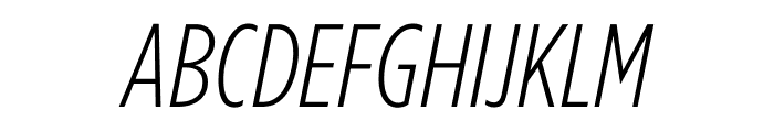 Gotham Condensed Light Italic Font UPPERCASE