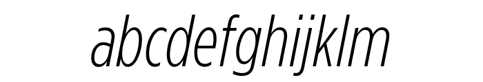 Gotham Condensed Light Italic Font LOWERCASE
