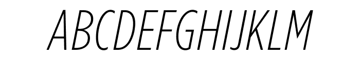 Gotham Condensed ScreenSmart Extra Light Italic Font UPPERCASE
