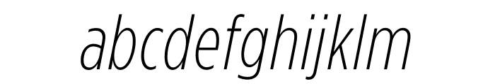 Gotham Condensed ScreenSmart Extra Light Italic Font LOWERCASE