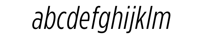Gotham Condensed ScreenSmart Light Italic Font LOWERCASE