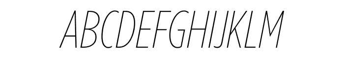 Gotham Condensed Thin Italic Font UPPERCASE