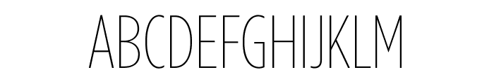 Gotham Condensed Thin Font UPPERCASE