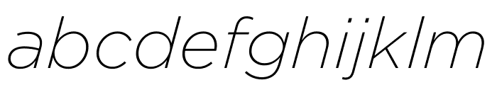 Gotham Extra Light Italic Font LOWERCASE