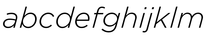 Gotham Light Italic Font LOWERCASE