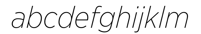 Gotham Narrow Extra Light Italic Font LOWERCASE