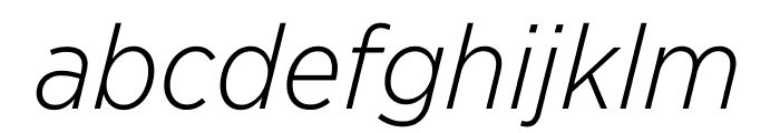 Gotham Narrow Light Italic Font LOWERCASE