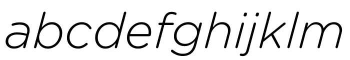 Gotham Rounded Light Italic Font LOWERCASE