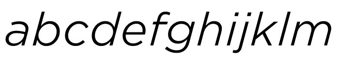 Gotham ScreenSmart Light Italic Font LOWERCASE