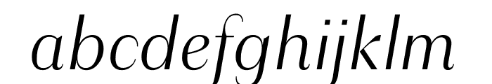 Granville Light Italic Font LOWERCASE