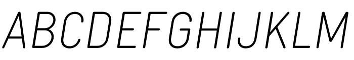 Gravur Light Italic Font UPPERCASE