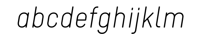 Gravur Light Italic Font LOWERCASE