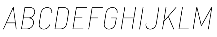 Gravur Thin Italic Font UPPERCASE