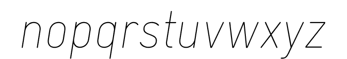 Gravur Thin Italic Font LOWERCASE