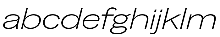 GreedExtendedTRIAL LightItalic Font LOWERCASE