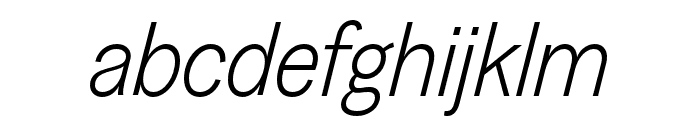 GreedNarrowTRIAL LightItalic Font LOWERCASE