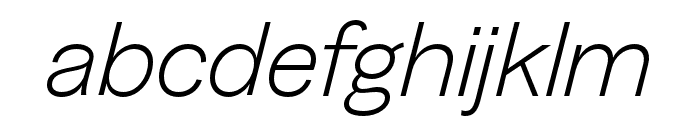 GreedStandardTRIAL LightItalic Font LOWERCASE