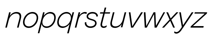 GreedStandardTRIAL LightItalic Font LOWERCASE