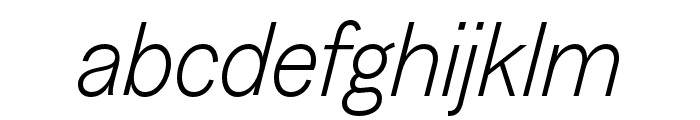 GreedTRIAL LightItalic Font LOWERCASE