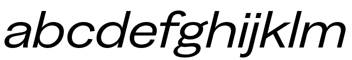 GreedWideTRIAL RegularItalic Font LOWERCASE