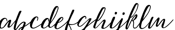 Greenstone Script Regular Italic Font LOWERCASE