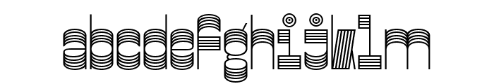 Gustella Stripes Normal Font LOWERCASE