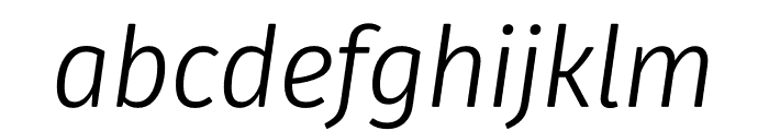 Gute Runde Light Italic Font LOWERCASE