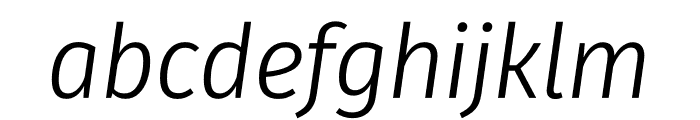 Gute Sans Light Italic Font LOWERCASE