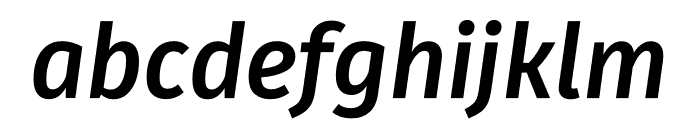 Gute Sans Medium Italic Font LOWERCASE
