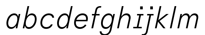 Habitas Extralight Italic Font LOWERCASE