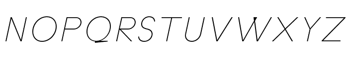 Habitas Hairline Italic Font UPPERCASE