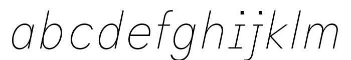 Habitas Hairline Italic Font LOWERCASE