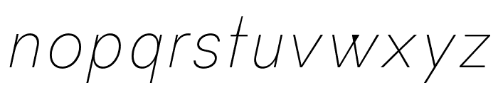 Habitas Hairline Italic Font LOWERCASE