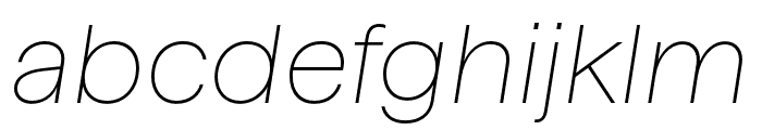 HafferSQXHTRIAL ThinItalic Font LOWERCASE