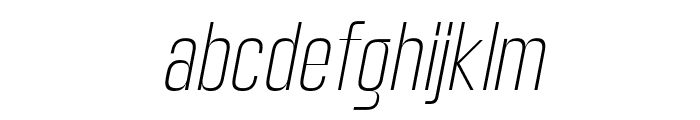 Hagia Pro   Extra Light Italic Font LOWERCASE