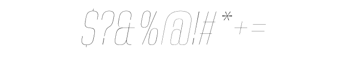 Hagia Pro   Thin Italic Font OTHER CHARS