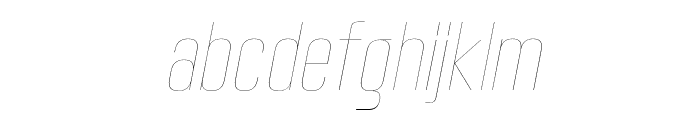 Hagia Pro   Thin Italic Font LOWERCASE