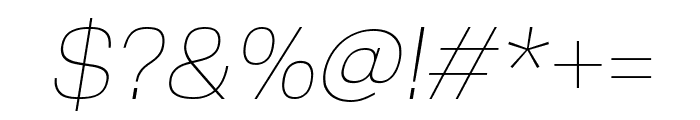 Hando HairLineOblique Font OTHER CHARS