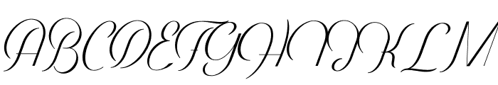 Harper Script Null Font UPPERCASE