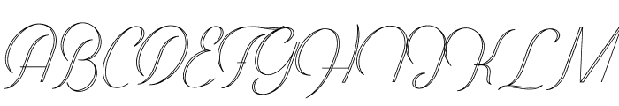 Harper Script Outlined Font UPPERCASE